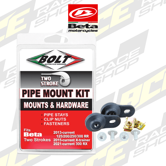 BOLT EXHAUST PIPE MOUNT KIT X2 BETA 125 - 300RR 13 - 26 & X - TRAINER 250 - 300 15 - 26 - ACE Race Shop