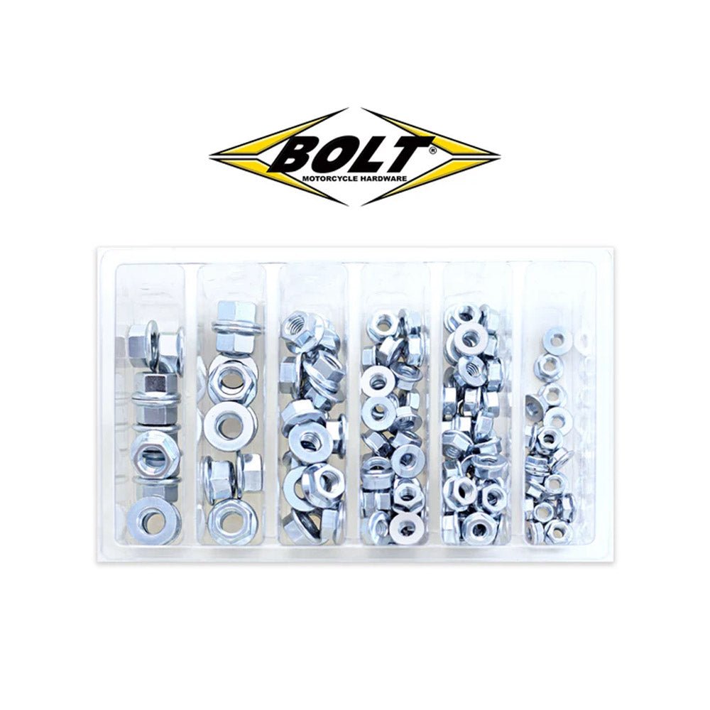 BOLT FLANGE NUT SERVICE ASSORTMENT BOX 140PCS - ACE Race Shop
