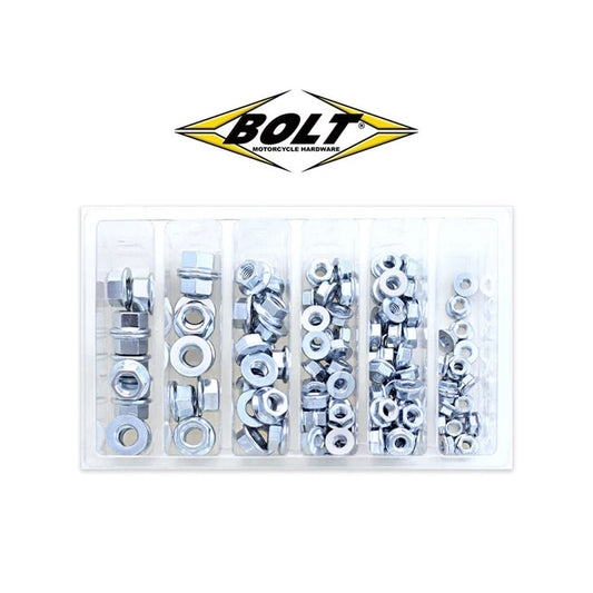 BOLT FLANGE NUT SERVICE ASSORTMENT BOX 140PCS - ACE Race Shop