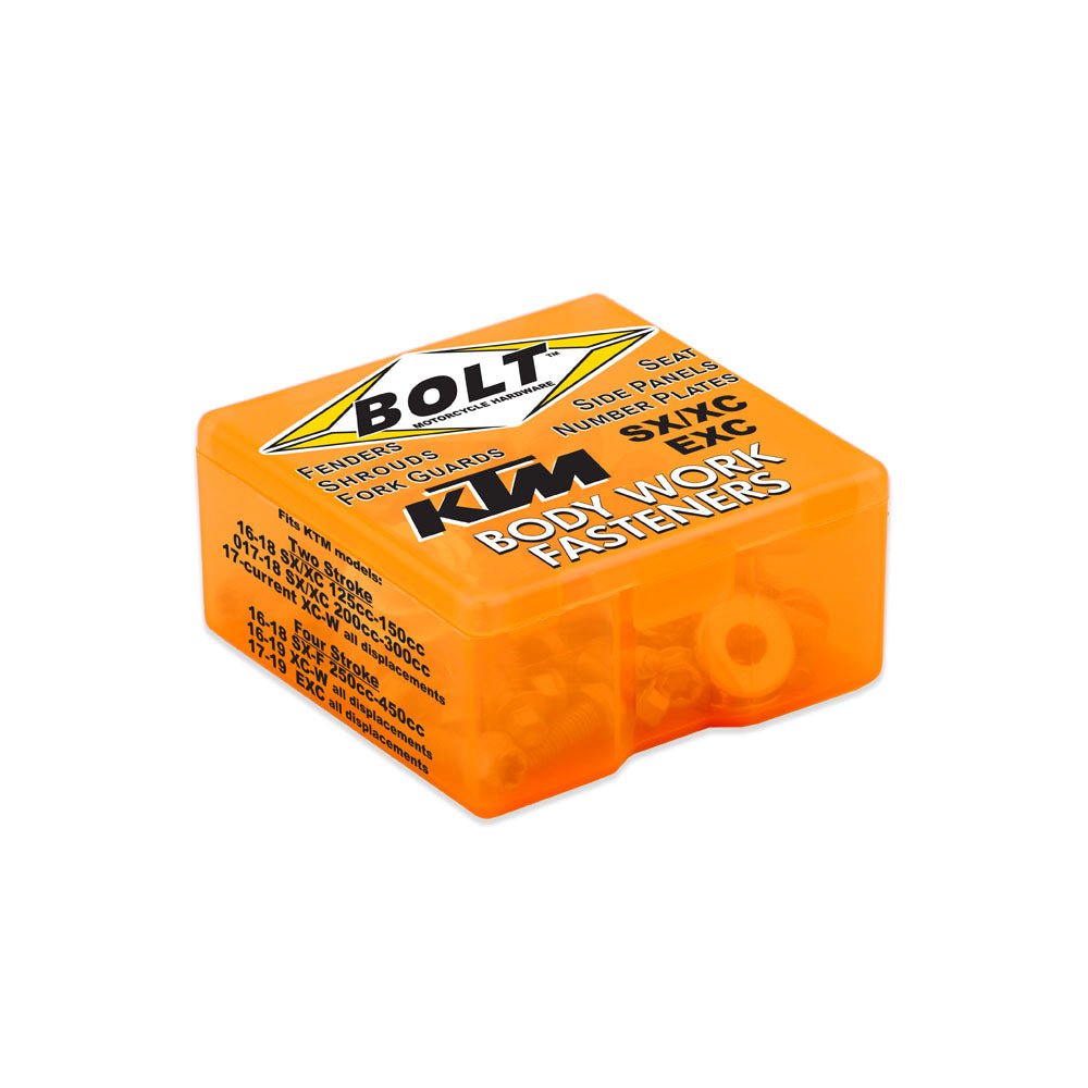 BOLT PLASTIC FASTENER KIT KTM SX/SX - F125 - 450 16 - 18, EXC/EXC - F125 - 500 17 - 19 (R) - ACE Race Shop