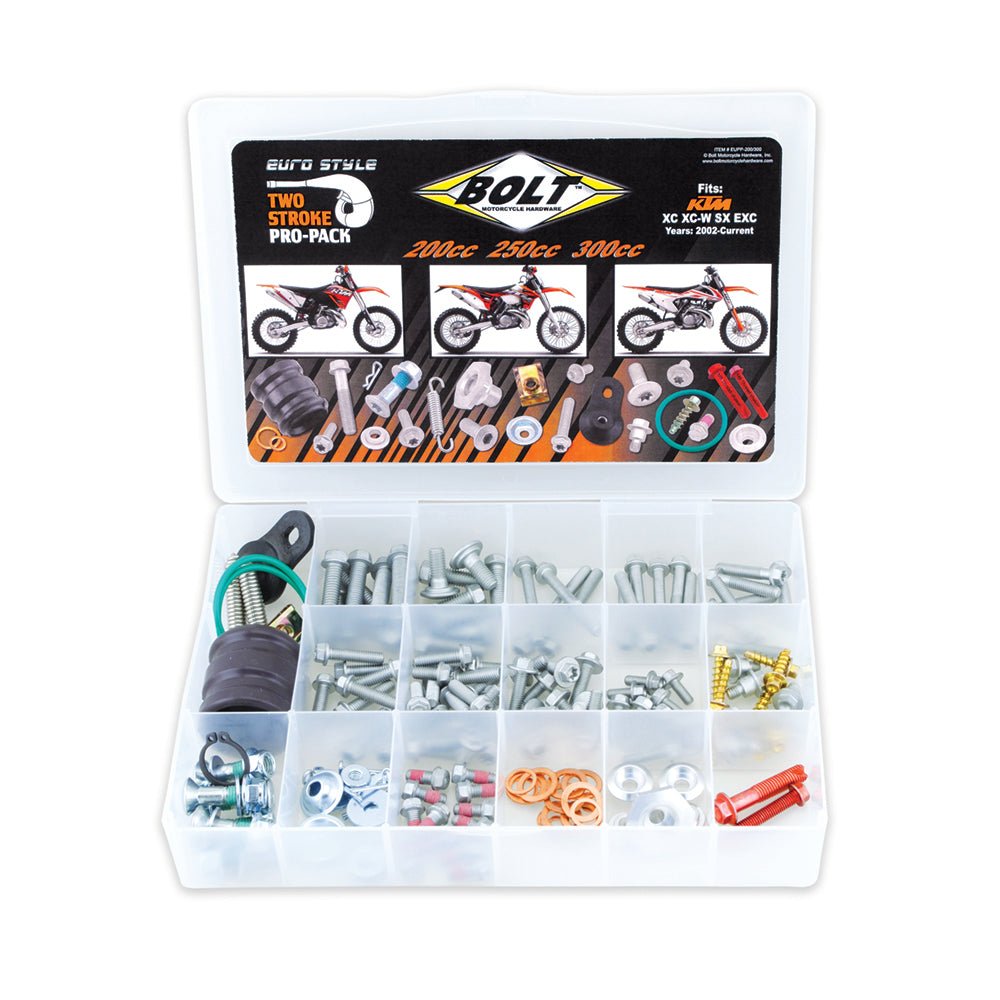 BOLT PRO PACK FASTENER KIT EURO STYLE 2T SX/EXC 200 - 300 00 - 22 (R) - ACE Race Shop