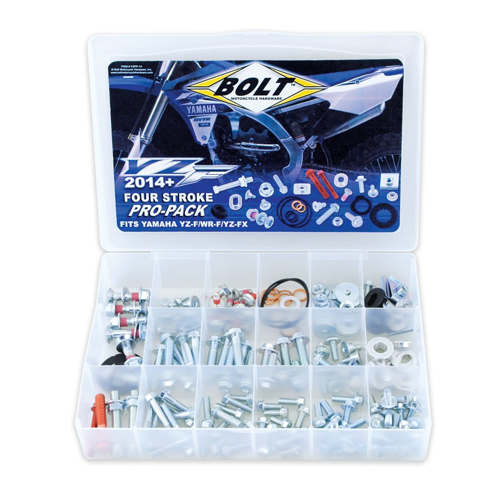 BOLT PRO PACK FASTENER KIT YAMAHA YZ250F 14 - 23, YZ450F 14 - 22, YZ250FX/450FX 15 - 23, WR250F/450F 16 - 23 - ACE Race Shop