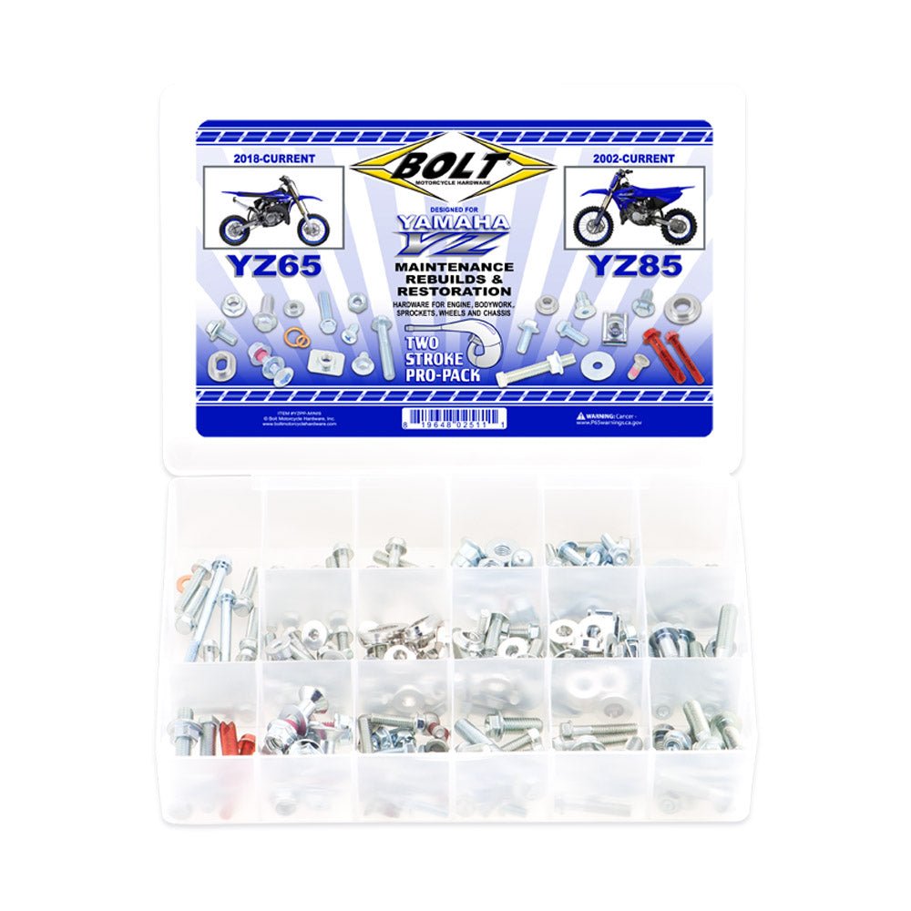 BOLT PRO PACK FASTENER KIT YAMAHA YZ65 18 - 25, YZ85 02 - 25 - ACE Race Shop