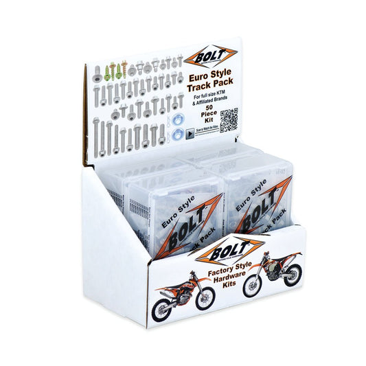 BOLT TRACK PACK FASTENER KIT 6PC BOX SET EURO STYLE - ACE Race Shop