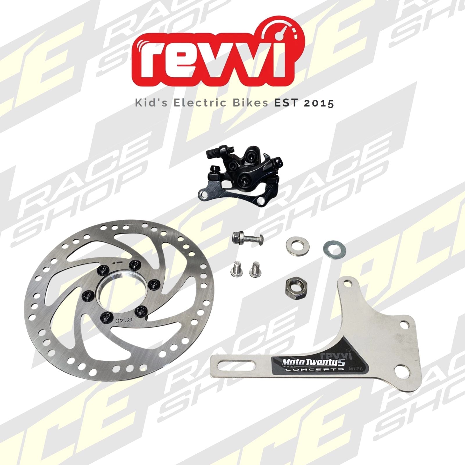 Brake Disc Upgrade Kit – To fit Revvi 12″ and 16″ kids electric balance bikes - ACE Race Shop