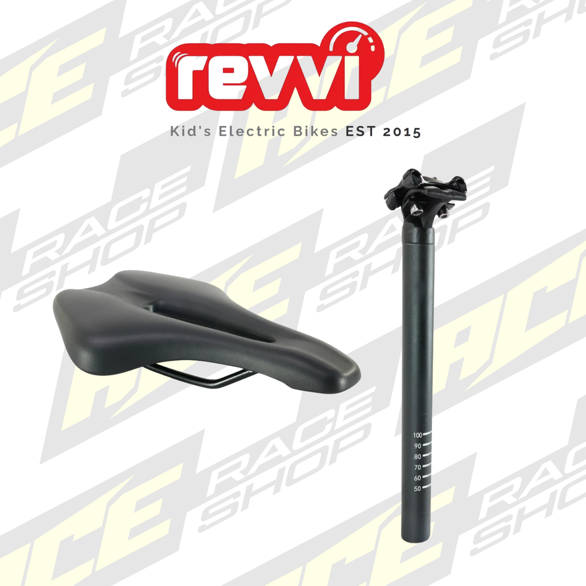 Revvi Heavy Duty Adjustable Seat or Seat Post - To Fit 18" & 20" Balance Bike