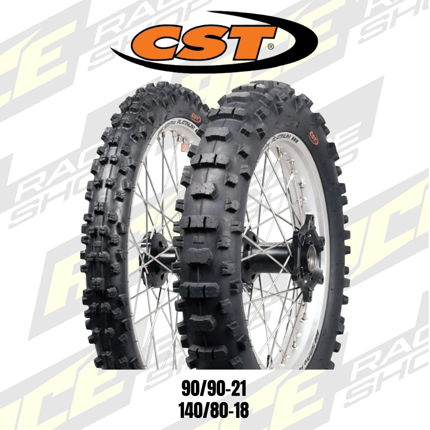 CST FRONT & REAR ENDURO TYRES PAIR COMBO - FIM E-Marked Road Legal CM724 CM723 - ACE Race Shop