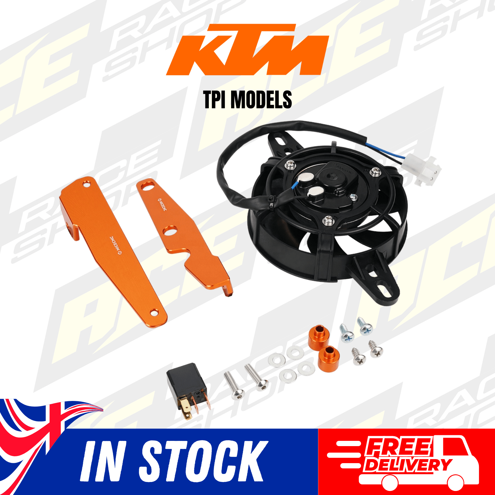 ENDURO KTM COOLING FAN KIT EXC TPI EXCF 150 250 300 350 450 500 2017 - 2023 - ACE Race Shop
