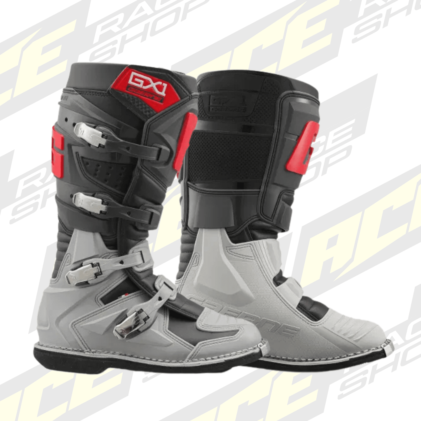 Gaerne GX - 1 Anthracite/Grey/Red MX Motocross/Enduro Boots - ACE Race Shop