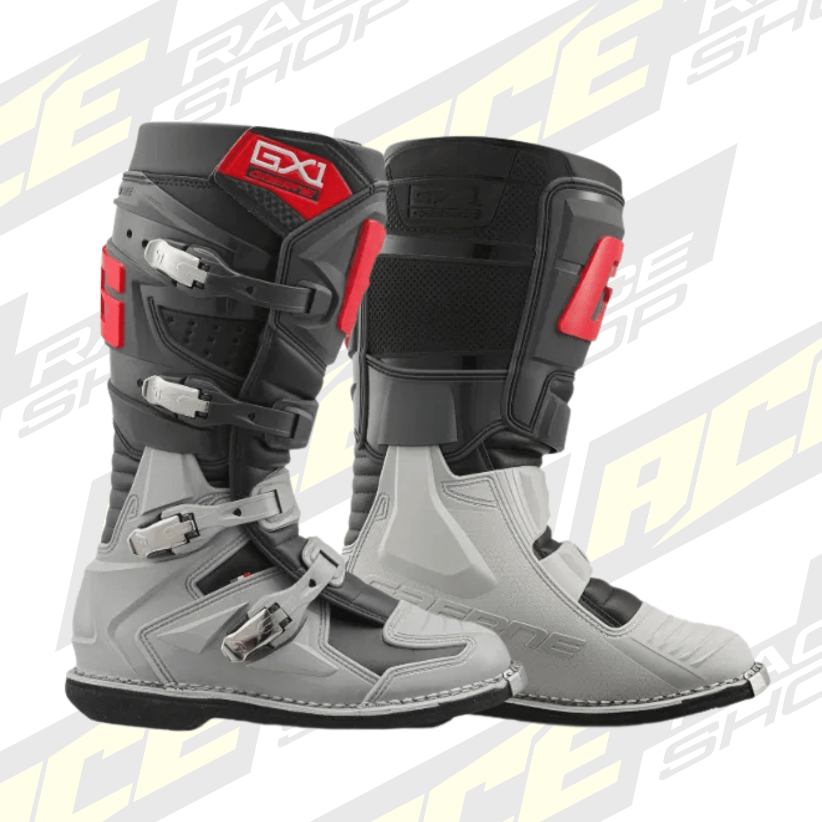 Gaerne GX - 1 Anthracite/Grey/Red MX Motocross/Enduro Boots - ACE Race Shop