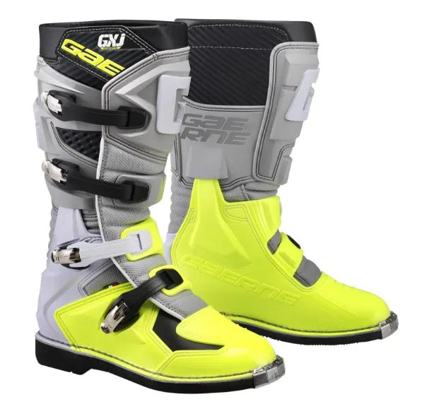 Gaerne GX - J Grey/Yellow Flo Kids MX Boots - ACE Race Shop