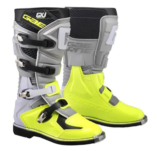 Gaerne GX - J Grey/Yellow Flo Kids MX Boots - ACE Race Shop