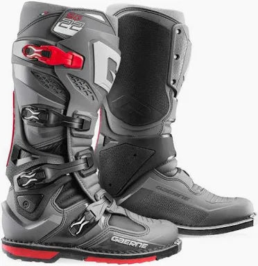 Gaerne SG.22 Anthracite/Black/Red MX Boots - ACE Race Shop