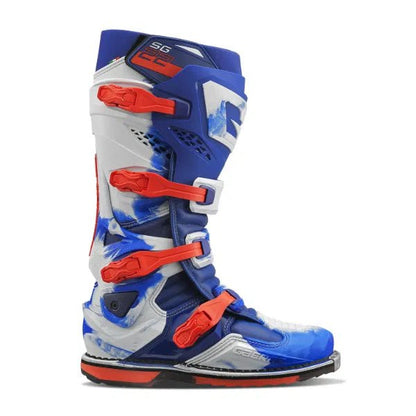 Gaerne SG22 Blue/Red/White Hurricane MX Boots - ACE Race Shop