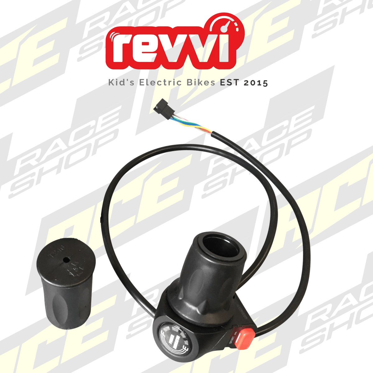 Half grip twist throttle 22mm – To fit Revvi 12″ + 16″ + 16″ Plus electric bikes - ACE Race Shop