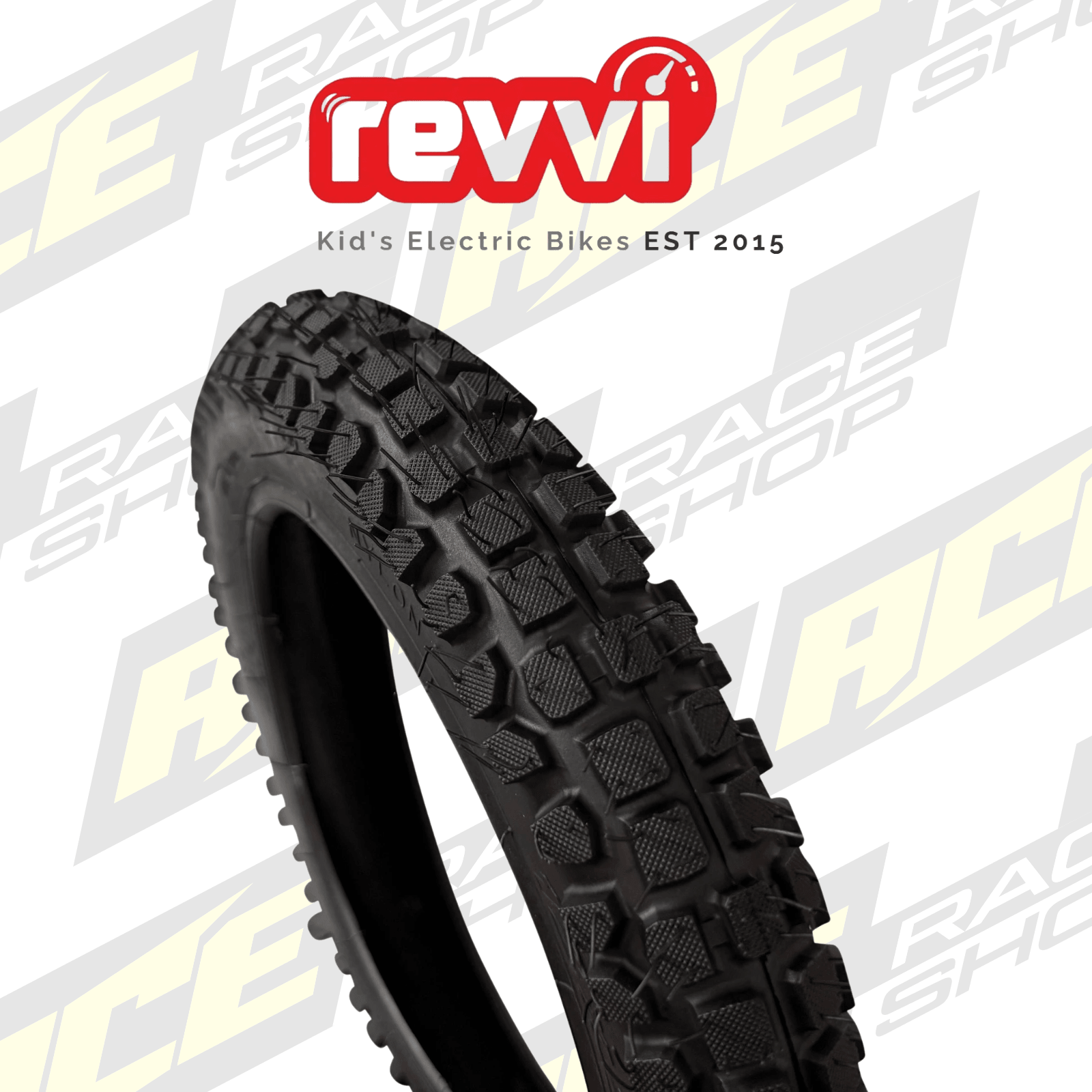 Heavy Duty Tyre 12″ 2.40 – To fit Revvi 12″ electric balance bikes Front or Rear - ACE Race Shop