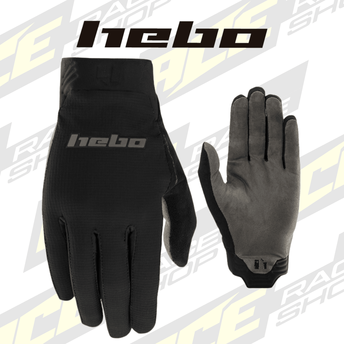HEBO TRIALS GLOVE TECH BLACK - ACE Race Shop