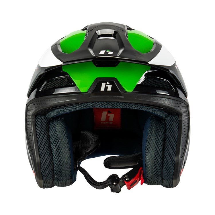 HEBO TRIALS HELMET ZONE PRO CLASSIC BLACK/GREEN - ACE Race Shop
