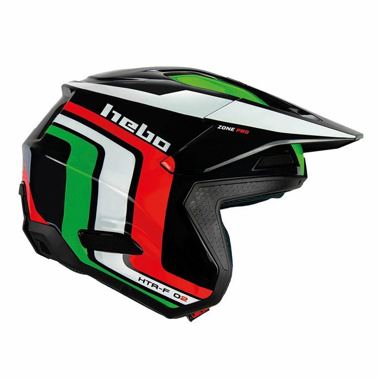 HEBO TRIALS HELMET ZONE PRO CLASSIC BLACK/GREEN - ACE Race Shop