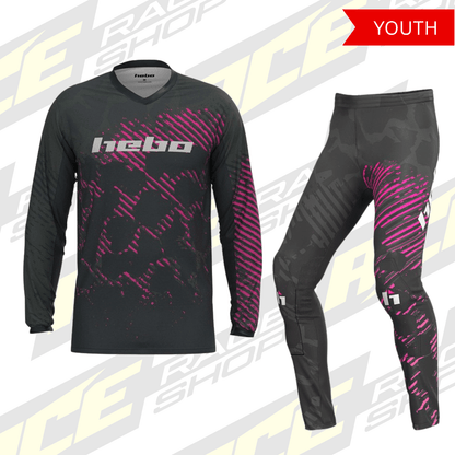 HEBO TRIALS PRO 26 JUNIOR/YOUTH KIT COMBO CAMO PINK - ACE Race Shop