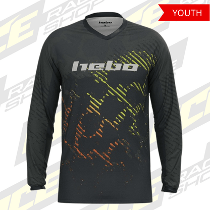 HEBO TRIALS SHIRT PRO 26 JUNIOR/YOUTH CAMO BLACK - ACE Race Shop