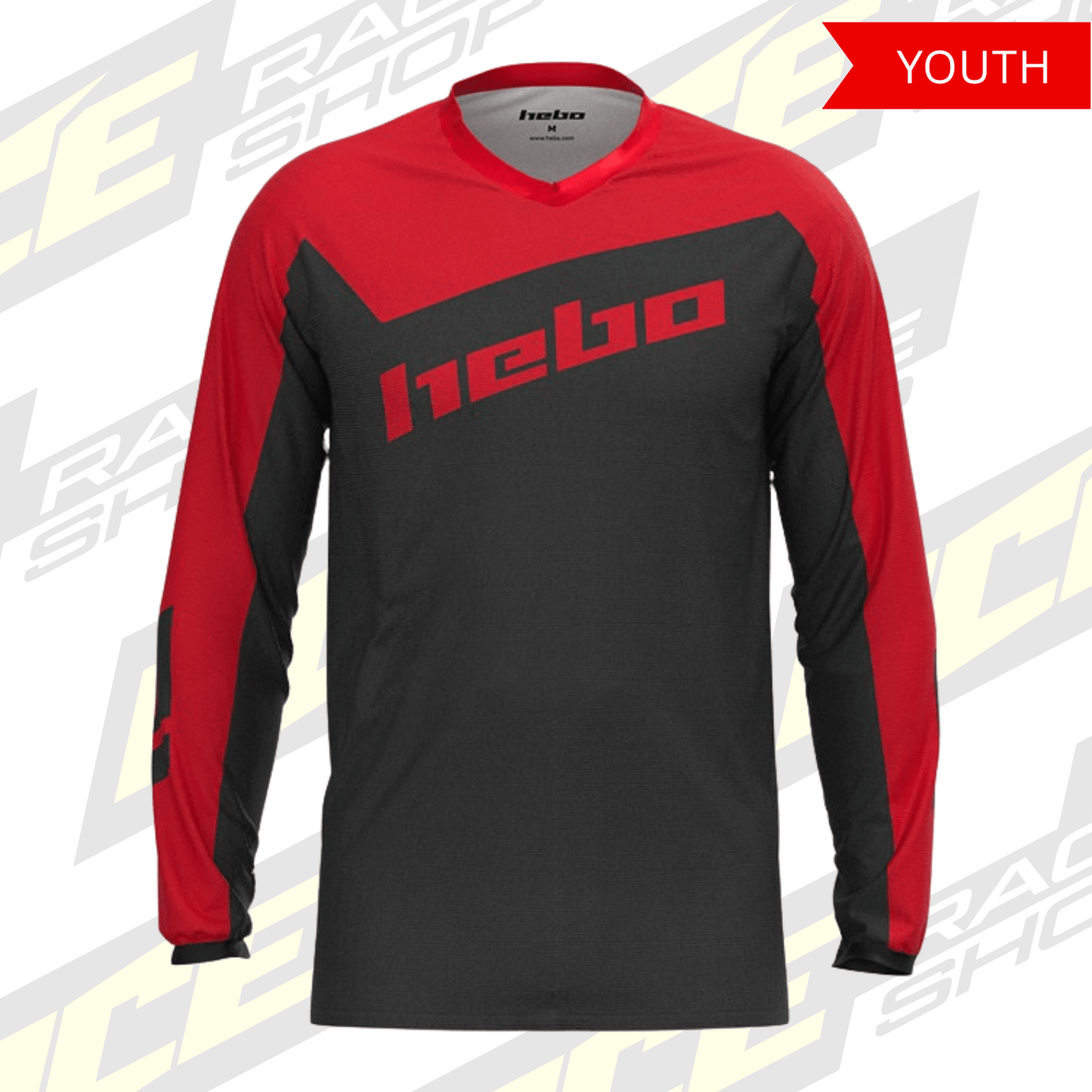 HEBO TRIALS SHIRT TECH JUNIOR/YOUTH BLACK - ACE Race Shop