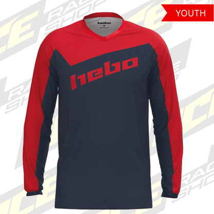 HEBO TRIALS SHIRT TECH JUNIOR/YOUTH BLUE - ACE Race Shop