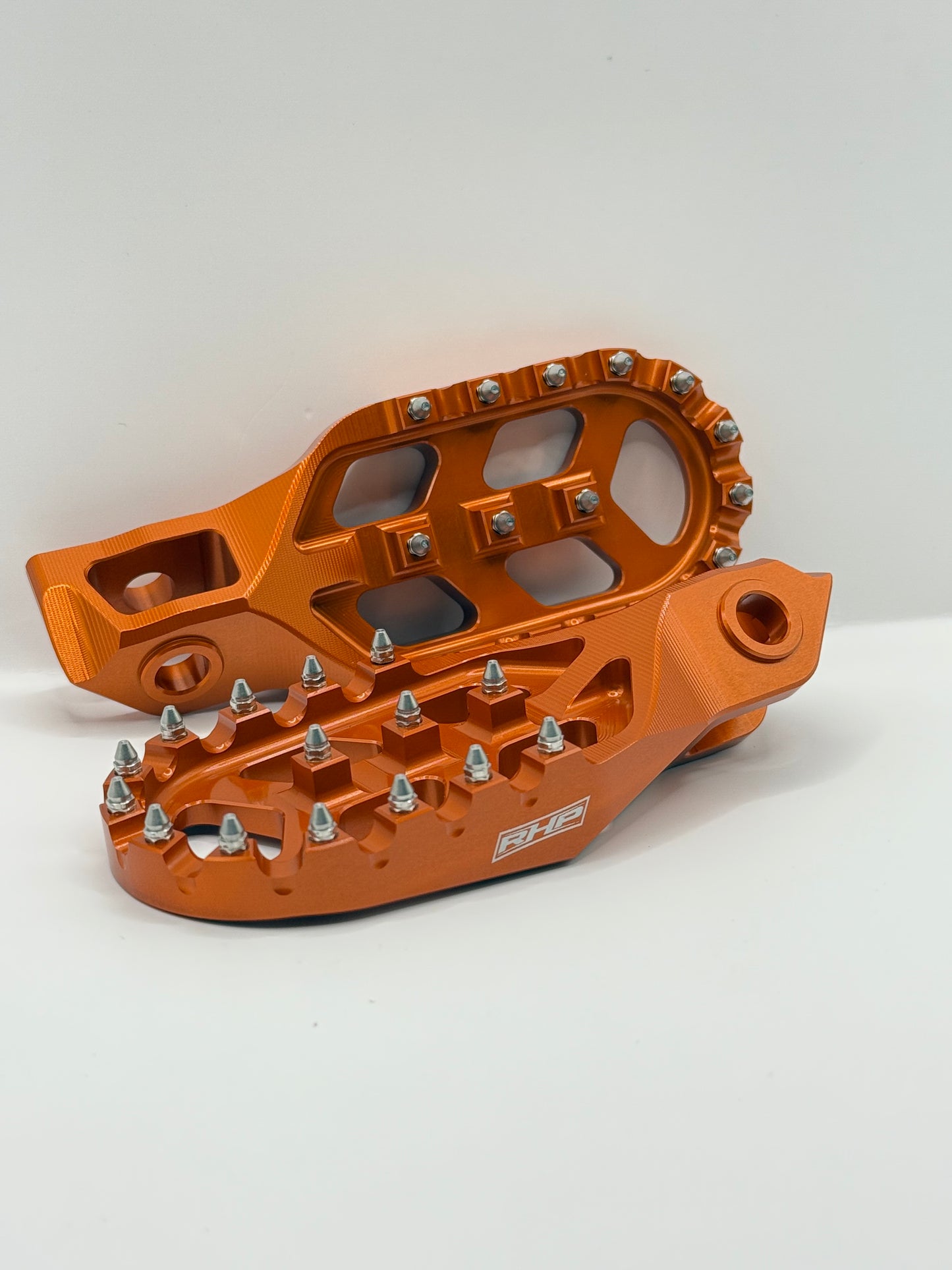 RHP WIDE FOOTPEGS FOOTREST KTM 125- 500 EXC TBI EXCF SX SXF 2023 - 2026 ORANGE BLACK (Copy)