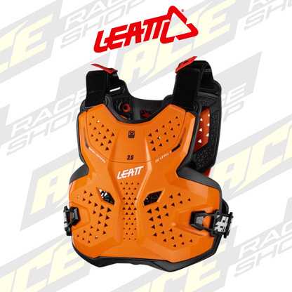 JUNIOR LEATT CHEST PROTECTOR 3.5 (ORANGE/BLACK) (L/XL) (147 - 159CM) - ACE Race Shop