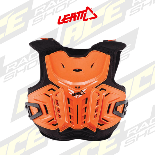 JUNIOR LEATT CHEST PROTECTOR / BODY ARMOUR 4.5 ORANGE YOUTH - ACE Race Shop