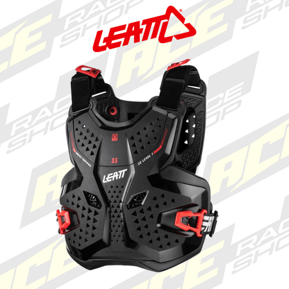 JUNIOR LEATT MX CHEST PROTECTOR 3.5 (BLACK/RED) (L/XL) (147 - 159CM) - ACE Race Shop