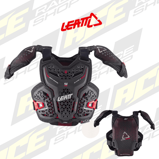 JUNIOR LEATT MX MOTOCROSS CHEST PROTECTOR 4.5 HYBRID PRO YOUTH BLACK - ACE Race Shop