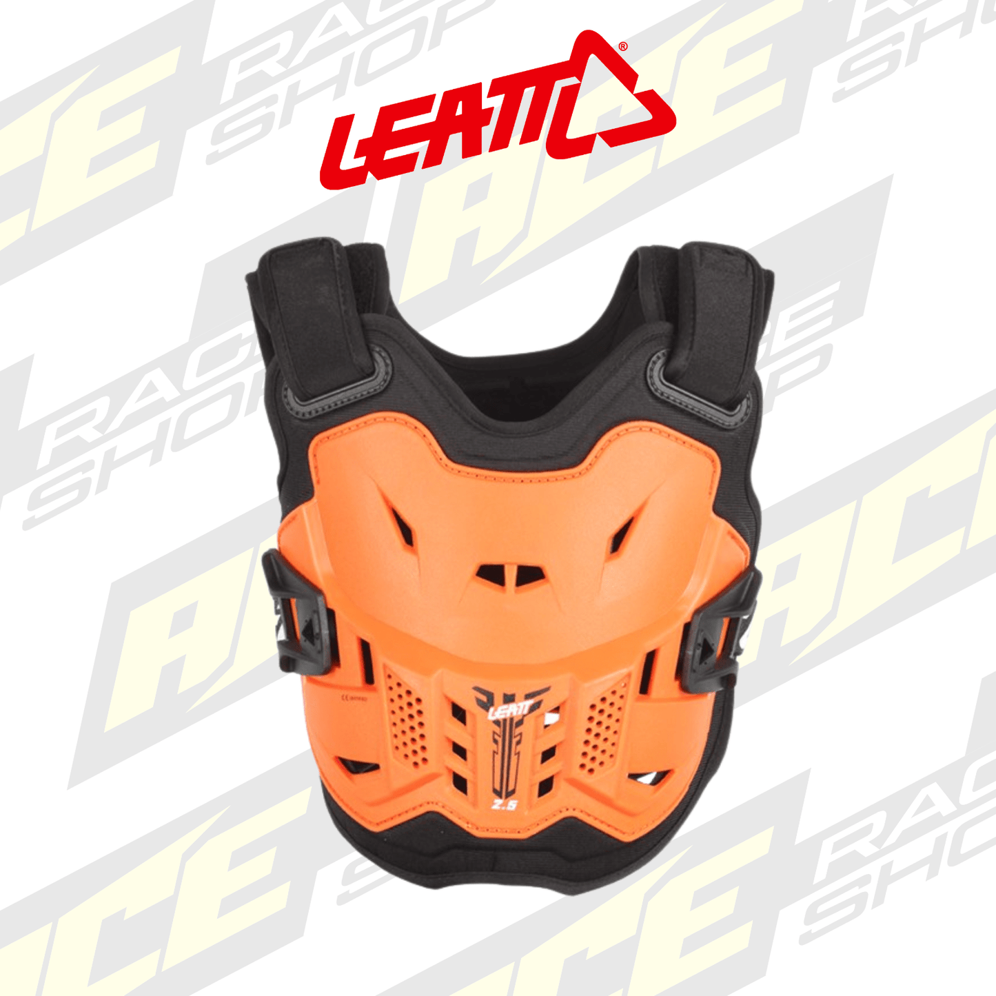 KIDS LEATT CHEST PROTECTOR 2.5 ORANGE/BLACK MINI - ACE Race Shop