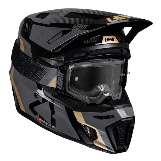 LEATT 2025 HELMET MOTO 8.5 V25 BLACK+ FREE GOGGLES - ACE Race Shop