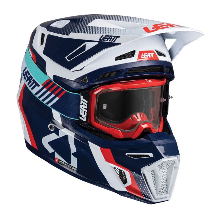 LEATT 2025 HELMET MOTO 8.5 V25 ROYAL + FREE GOGGLES - ACE Race Shop