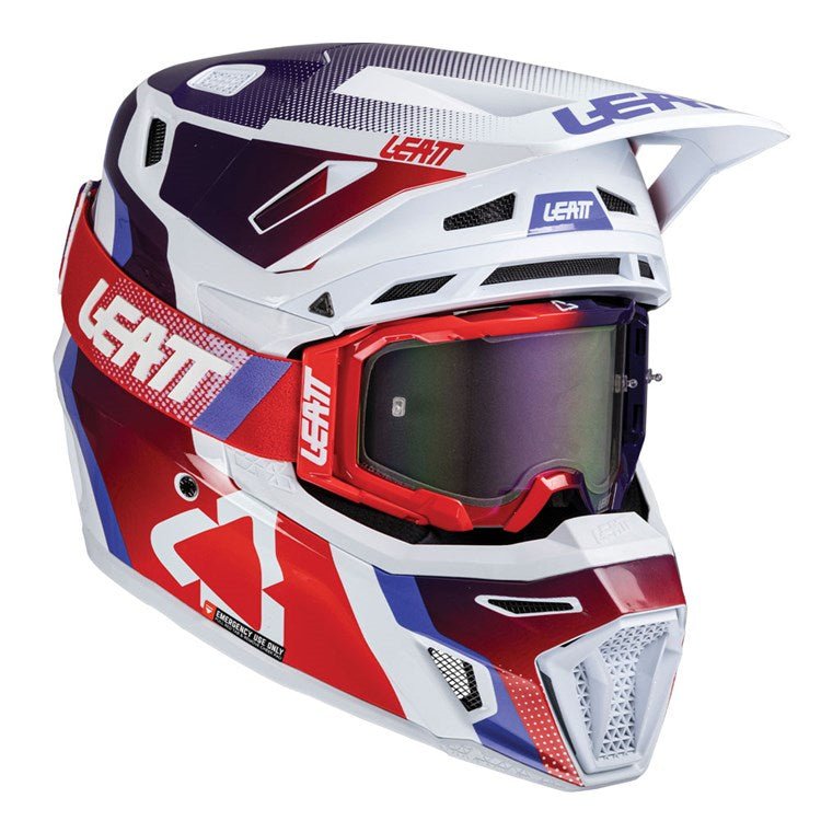 LEATT 2025 HELMET MOTO 8.5 V25 SUNBURN + FREE GOGGLES - ACE Race Shop