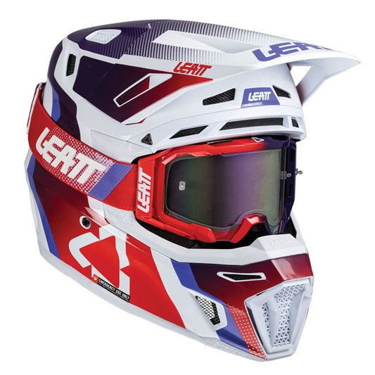 LEATT 2025 HELMET MOTO 8.5 V25 SUNBURN + FREE GOGGLES - ACE Race Shop