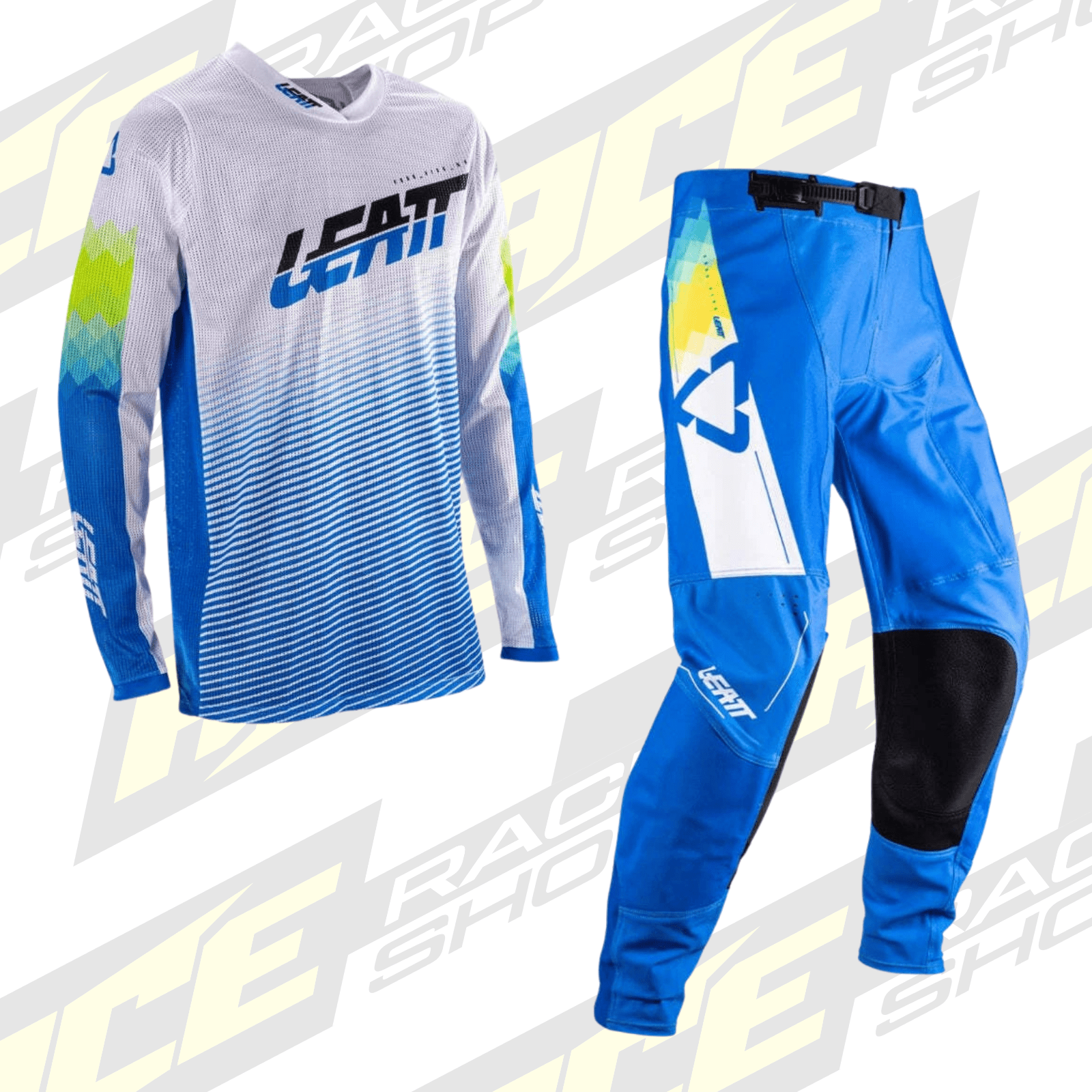LEATT 2026 4.5 XFLOW PIXEL BLUE MX KIT COMBO - ACE Race Shop