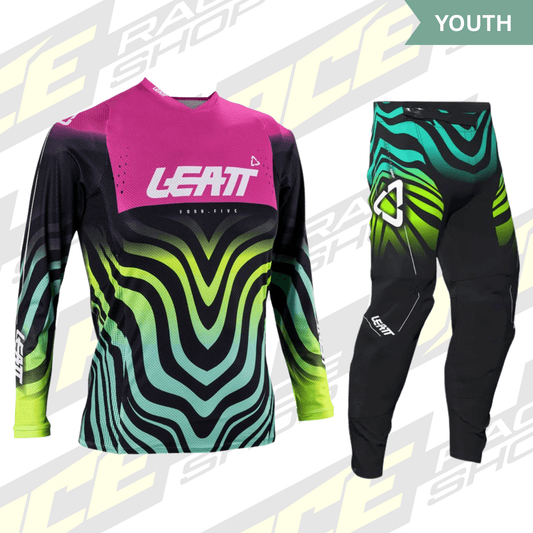LEATT 2026 4.5 YOUTH / KIDS MX MOTOCROSS KIT COMBO - TIGER PINK - ACE Race Shop