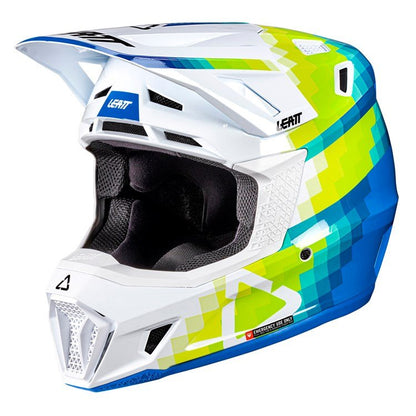 LEATT 2026 HELMET MOTO 7.5 V26 PIXEL BLUE + FREE GOGGLES - ACE Race Shop
