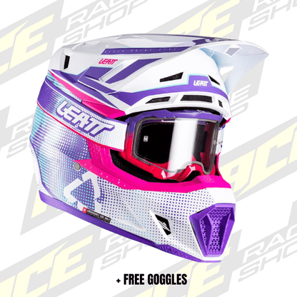 LEATT 2026 HELMET MOTO 7.5 V26 PURPLE + FREE GOGGLES - ACE Race Shop
