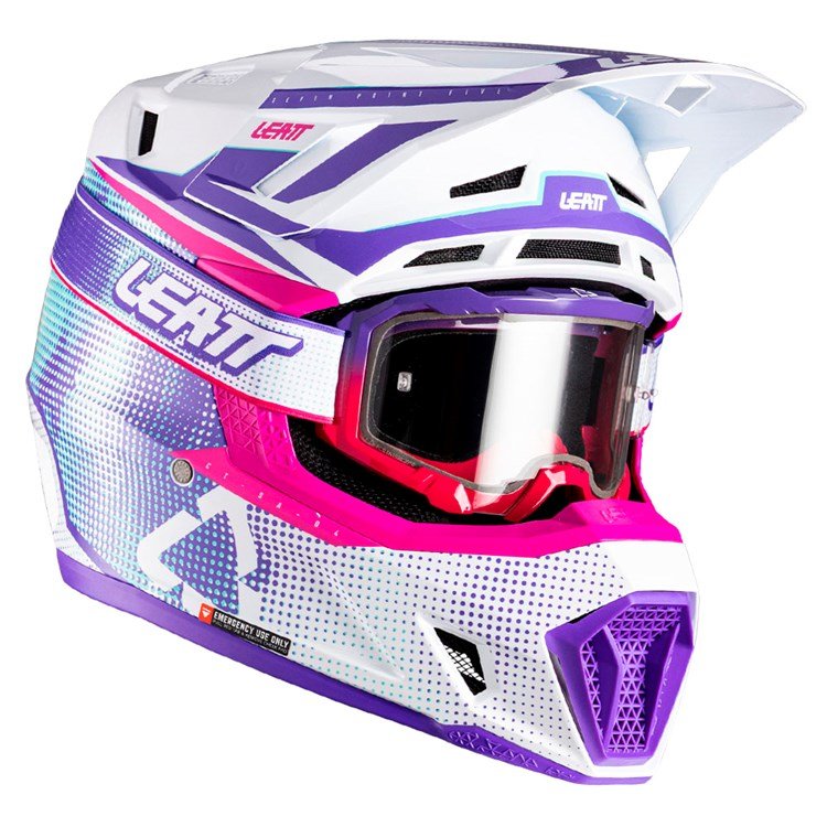 LEATT 2026 HELMET MOTO 7.5 V26 PURPLE + FREE GOGGLES - ACE Race Shop
