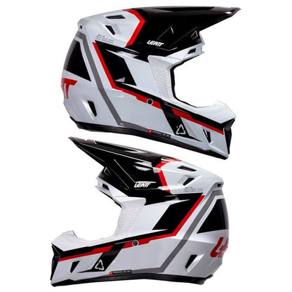 LEATT 2026 HELMET MOTO 7.5 V26 WHITE/RED + FREE GOGGLES - ACE Race Shop