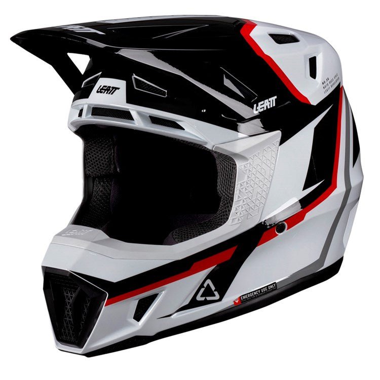 LEATT 2026 HELMET MOTO 7.5 V26 WHITE/RED + FREE GOGGLES - ACE Race Shop