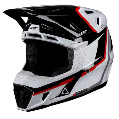 LEATT 2026 HELMET MOTO 7.5 V26 WHITE/RED + FREE GOGGLES - ACE Race Shop