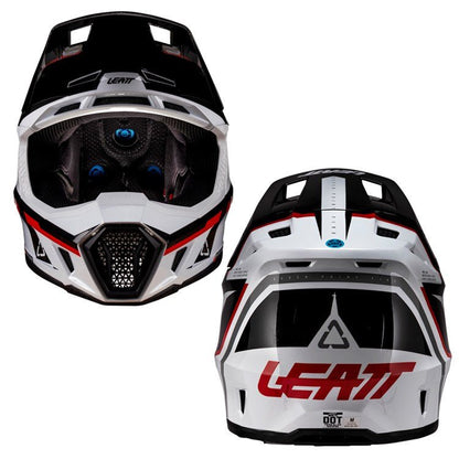 LEATT 2026 HELMET MOTO 7.5 V26 WHITE/RED + FREE GOGGLES - ACE Race Shop