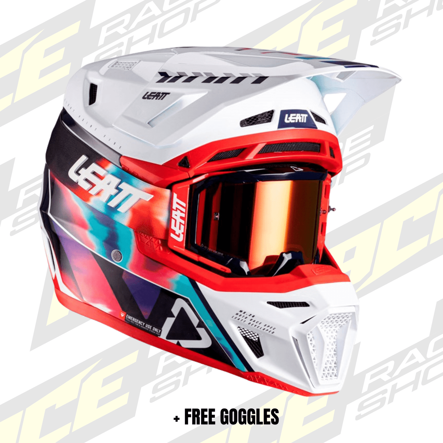 LEATT 2026 HELMET MOTO 8.5 V26 ROYAL BLUE + FREE GOGGLES - ACE Race Shop
