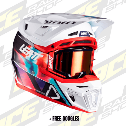 LEATT 2026 HELMET MOTO 8.5 V26 ROYAL BLUE + FREE GOGGLES - ACE Race Shop