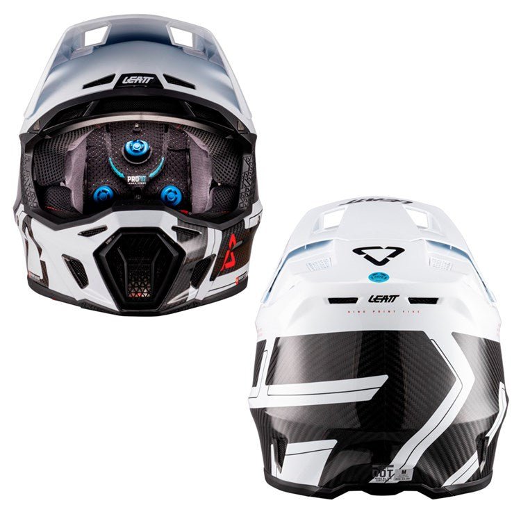 LEATT 2026 HELMET MOTO 9.5 V26 CARBON/WHITE + FREE GOGGLES - ACE Race Shop