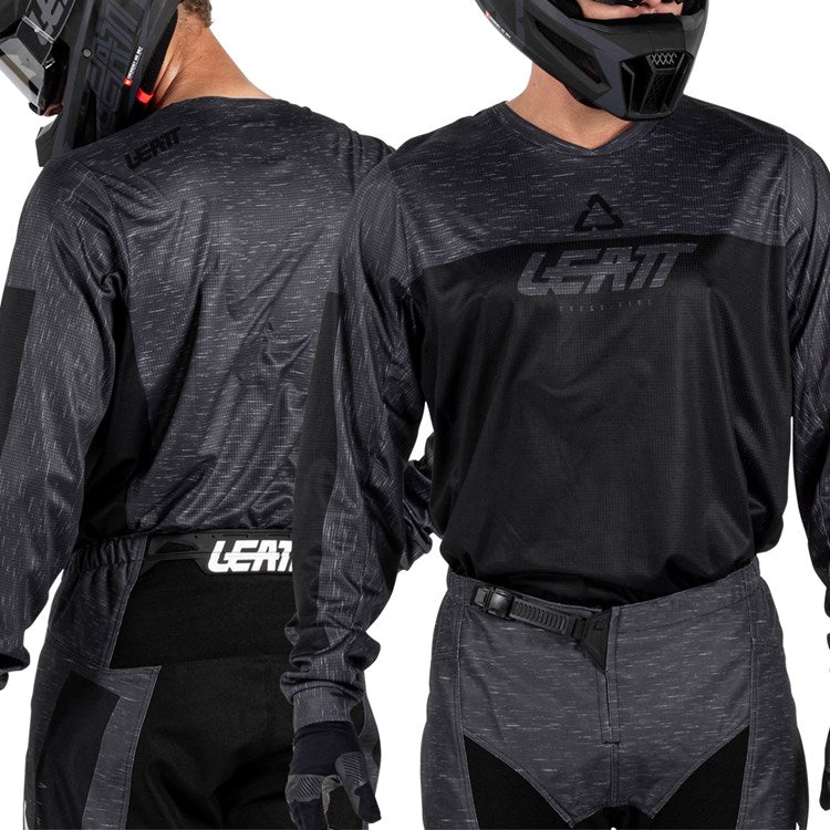 LEATT 2026 PANT AND SHIRT KIT COMBO 3.5 STEALTH BLACK/GREY - ACE Race Shop